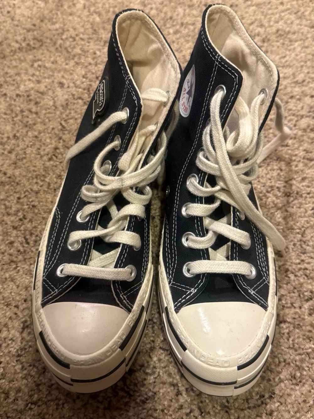 Converse Black High-Top Sneakers with White Trim
